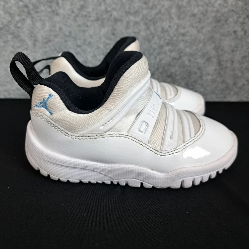 Nike Jordan 11 Retro Little Flex TD White Legend Blue BQ7102-104 Toddler Size 7C
